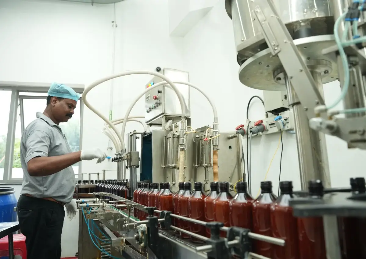 Filling line at the plant